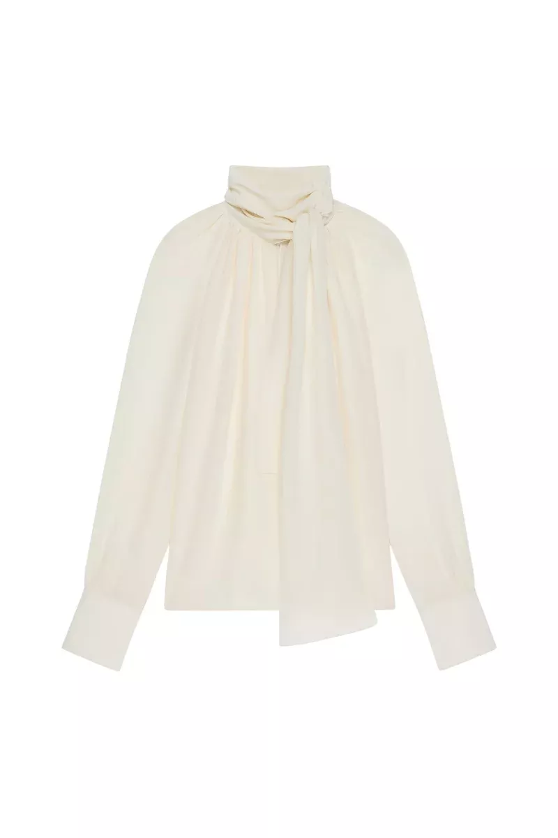 Givenchy Blouse With Knot Collar_Eggshell