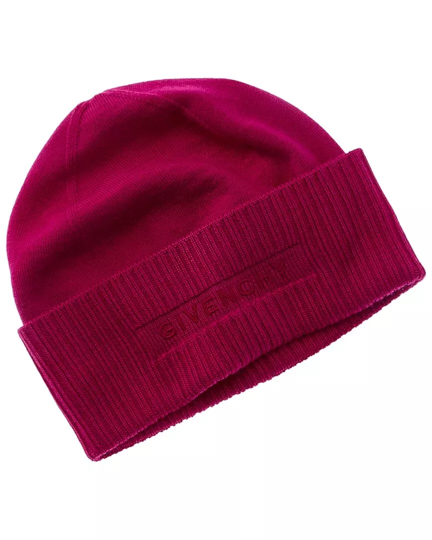 Givenchy Logo Ribbed Wool Beanie