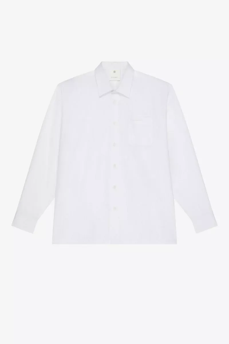 Givenchy Long Sleeve Shirt With Pocket_White