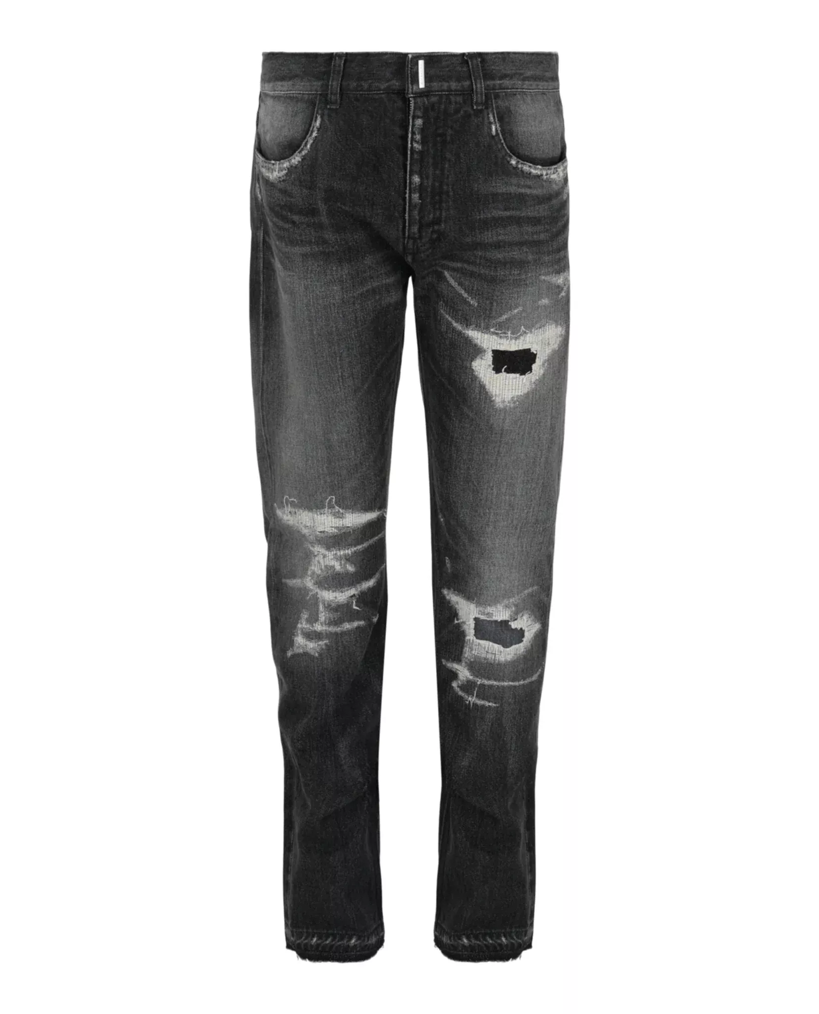 Givenchy Mens Distressed Straight-Leg Jeans
