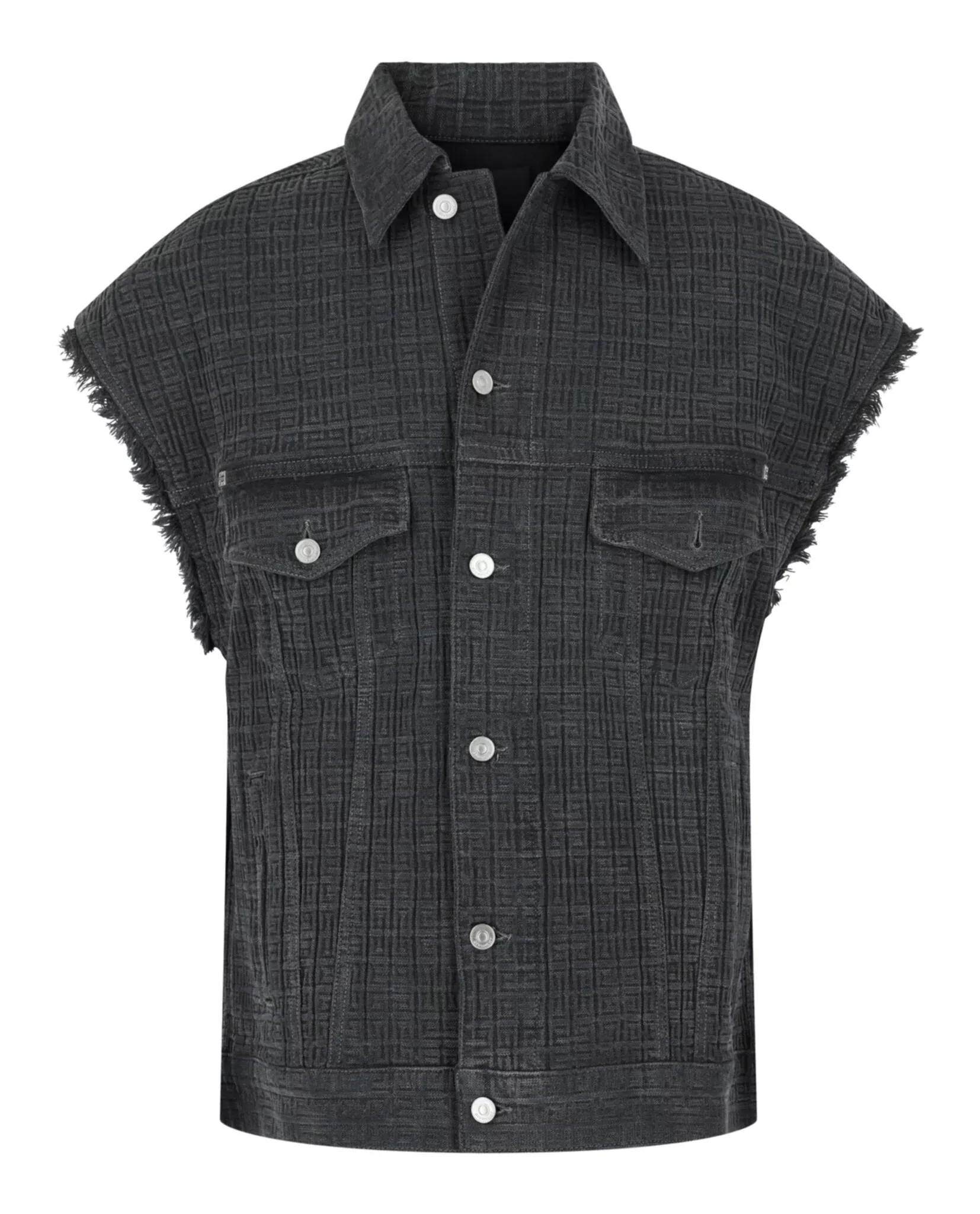 Givenchy Mens Oversized 4G Denim Vest