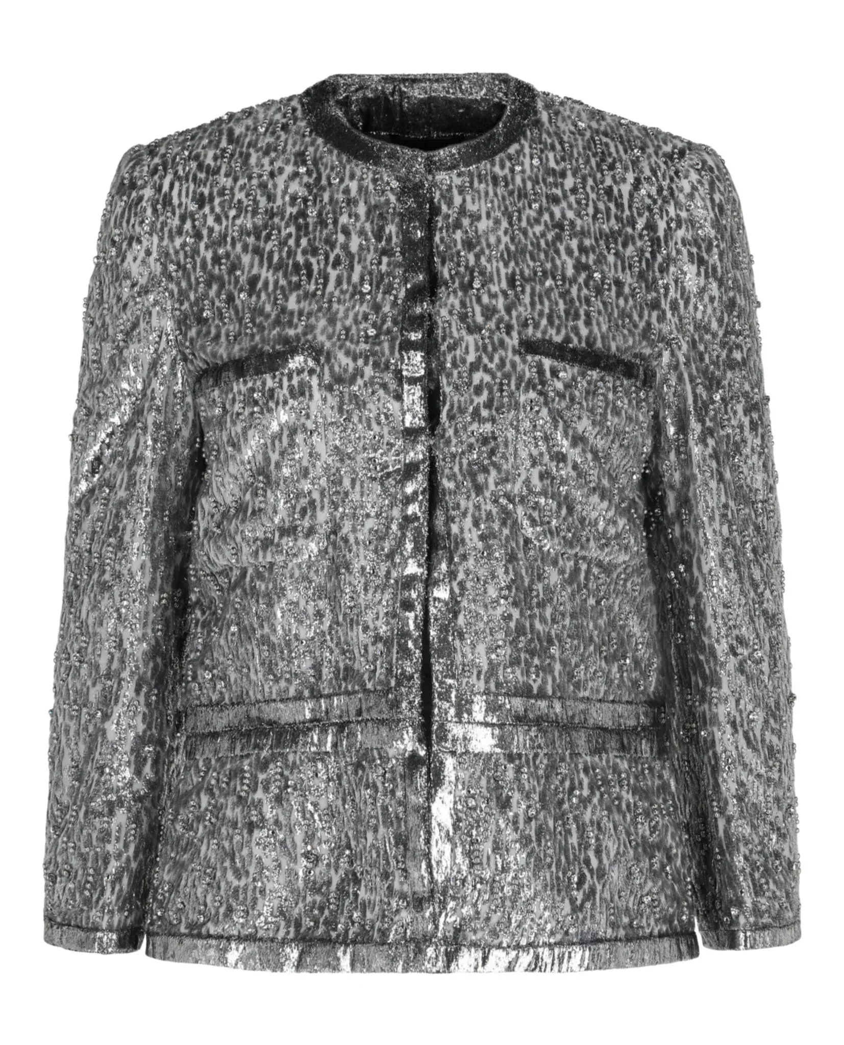 Givenchy Womens Animal Print Single-Breasted Jacket