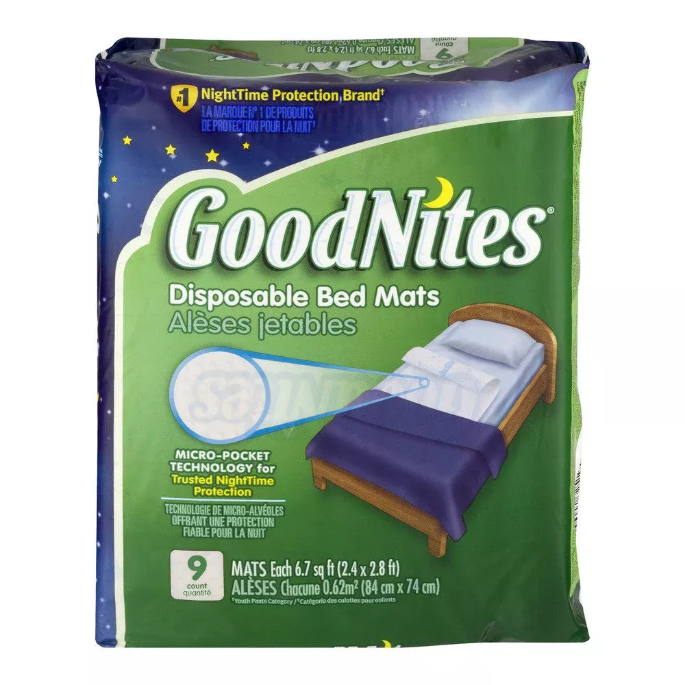 GoodNites Disposable Bed Mats - 2.4 X 2.8 Ft