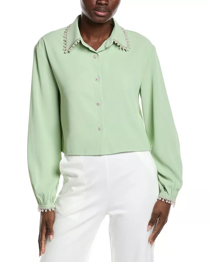 Gracia Pearl Beaded Crop Top