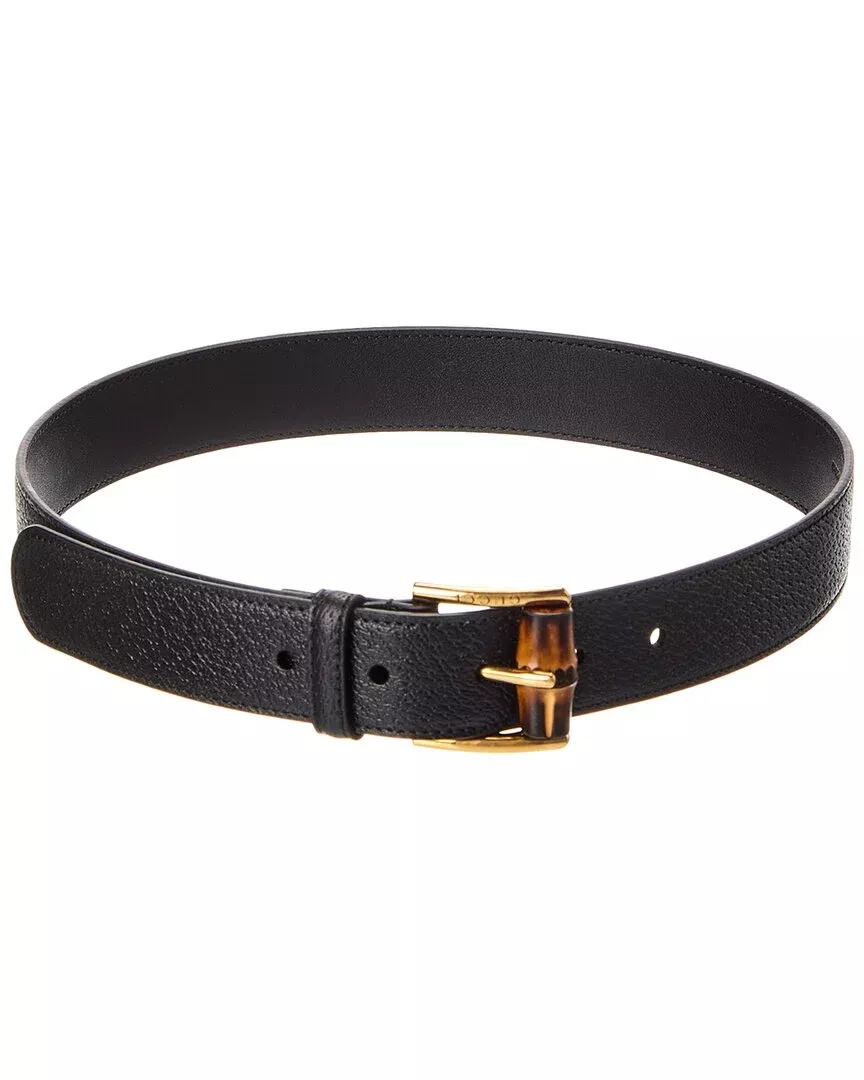 Gucci Gg Logo Leather Belt