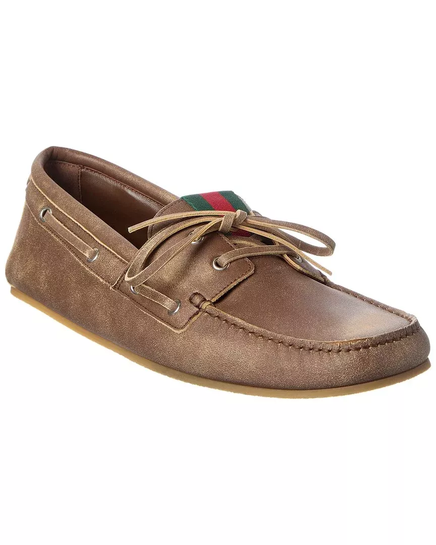 Gucci Gg Logo Leather Loafer