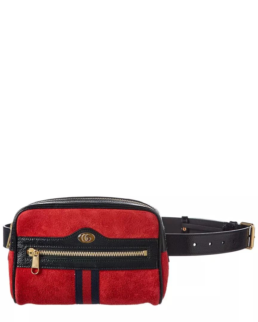 Gucci Ophidia Small Suede & Leather Belt Bag