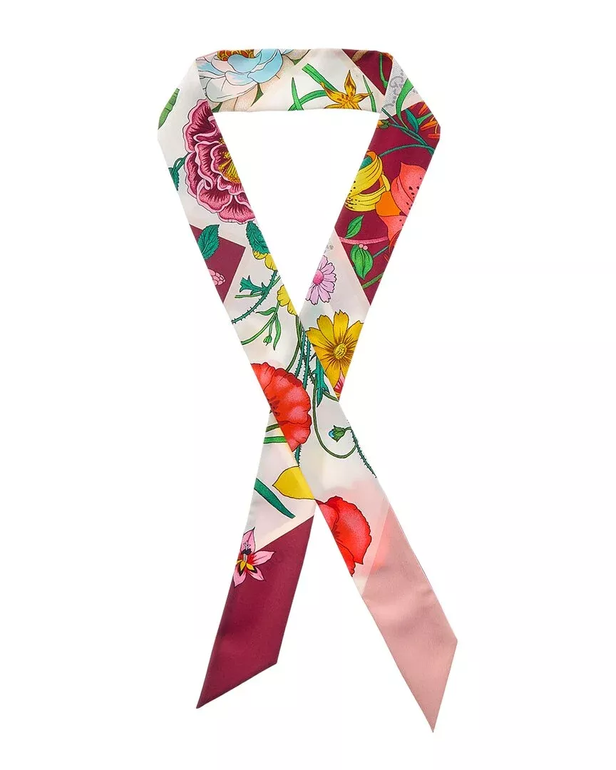 Gucci Printed Silk Neck Bow