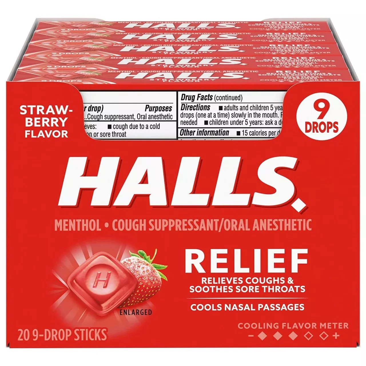 Halls Mentho-Lyptus Drops Strawberry