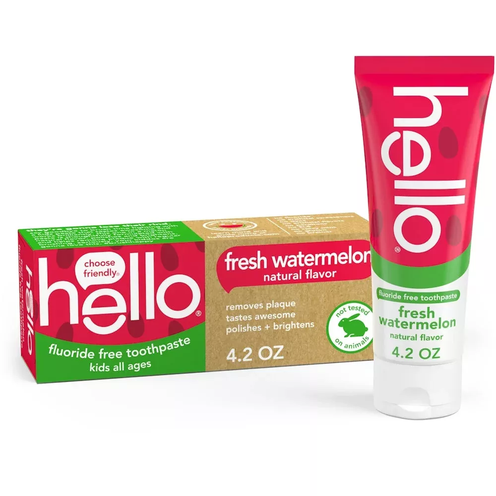 Hello Fluoride-Free Fresh Watermelon Toothpaste, 4.2 oz