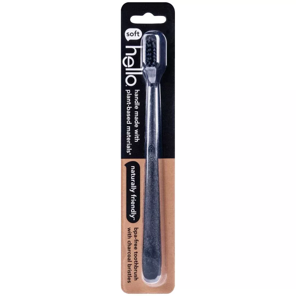 Hello Toothbrush Charcoal Bristle Extra Soft
