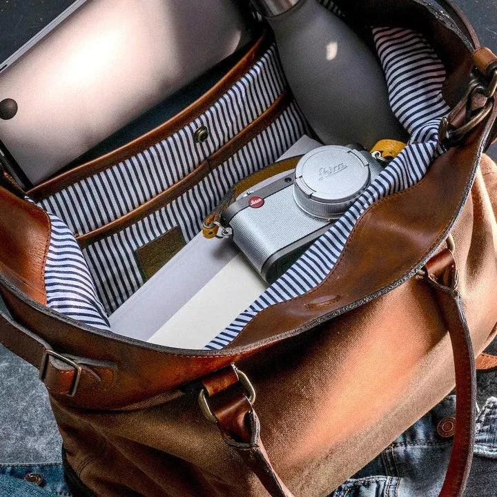 Heritage Leather & Waxed Canvas Commuter Tote