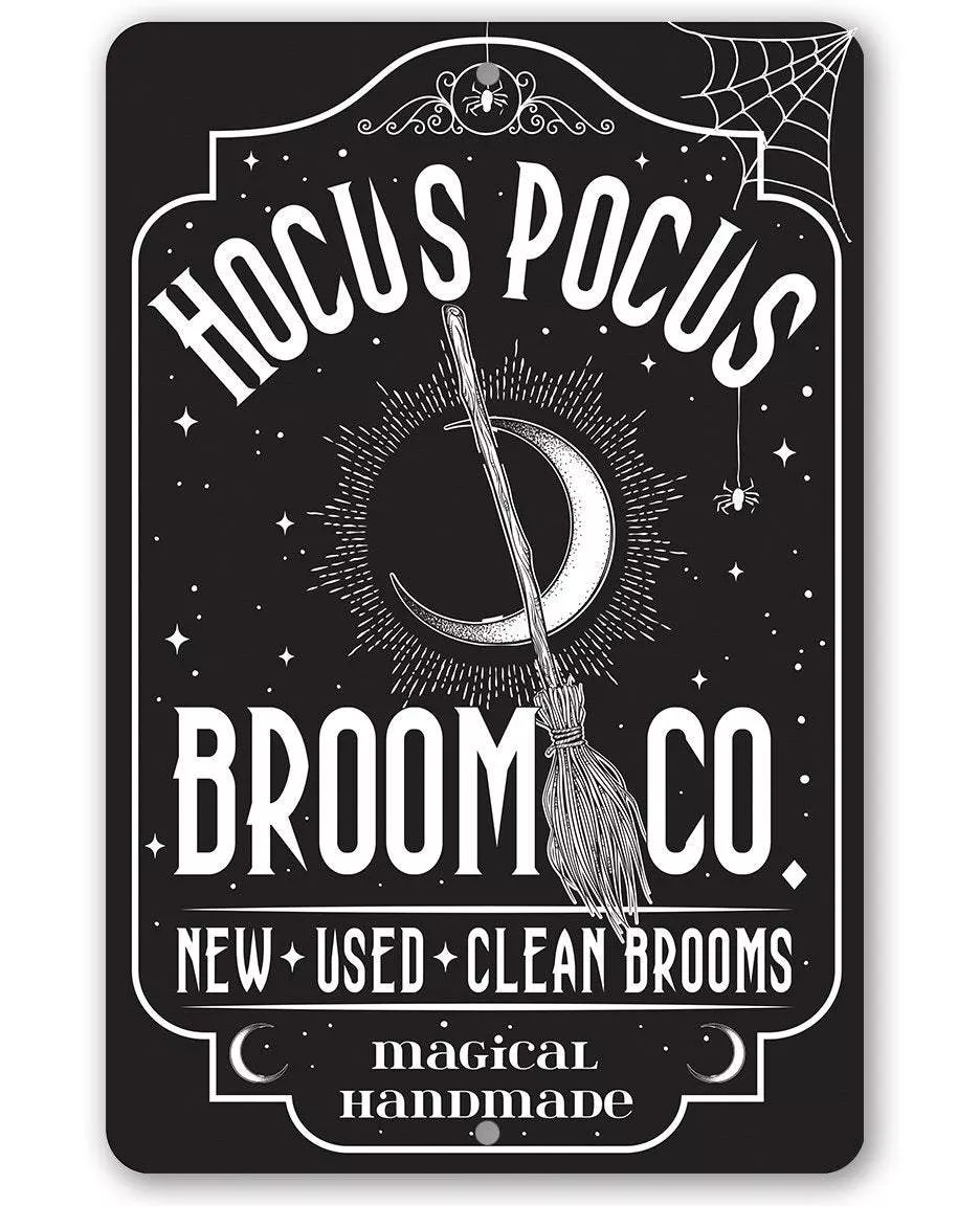 Hocus Pocus Broom Co - Metal Sign