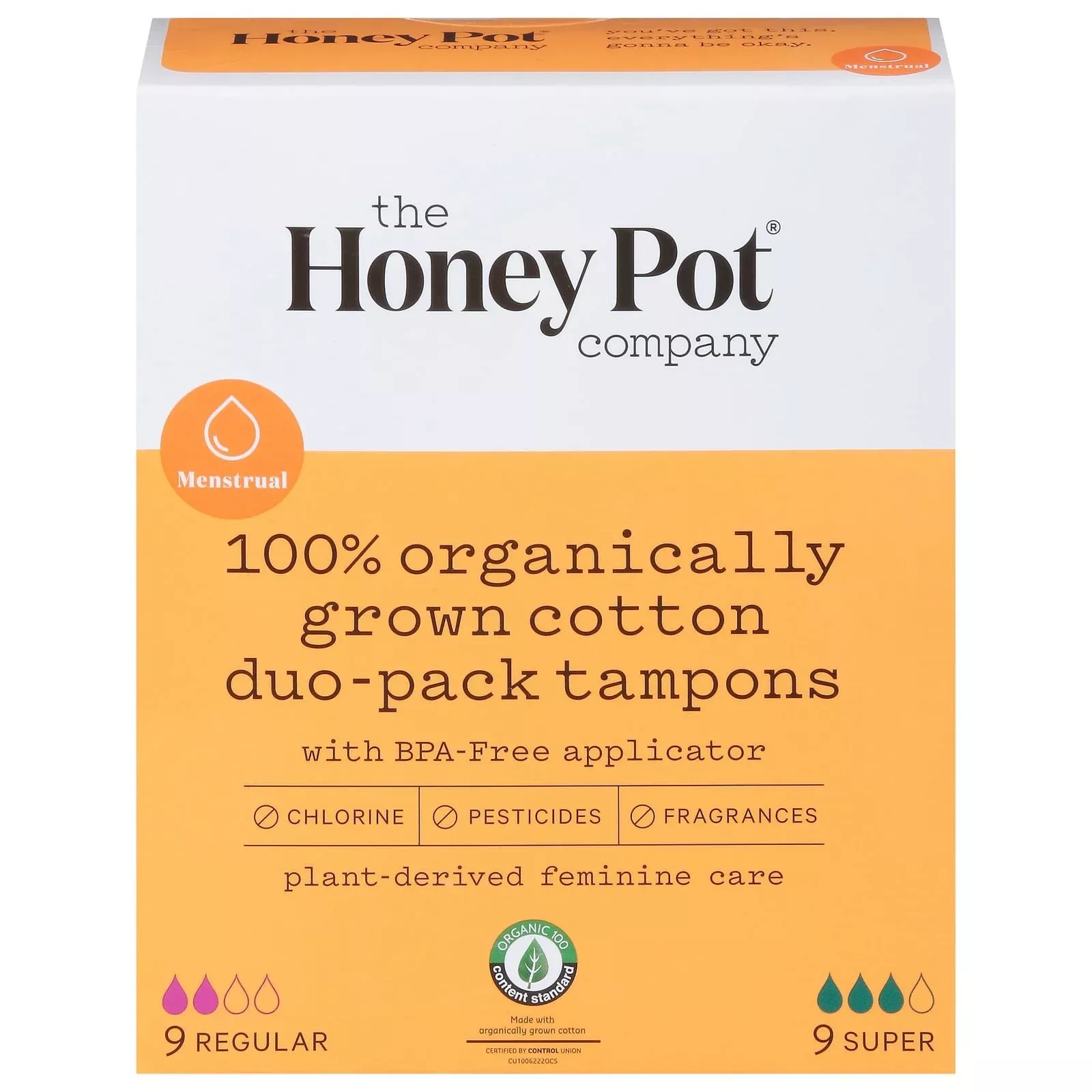 The Honey Pot Company Tampons, Regular/Super, Duo Pack