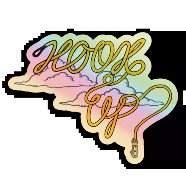 Hook Up Holographic Sticker