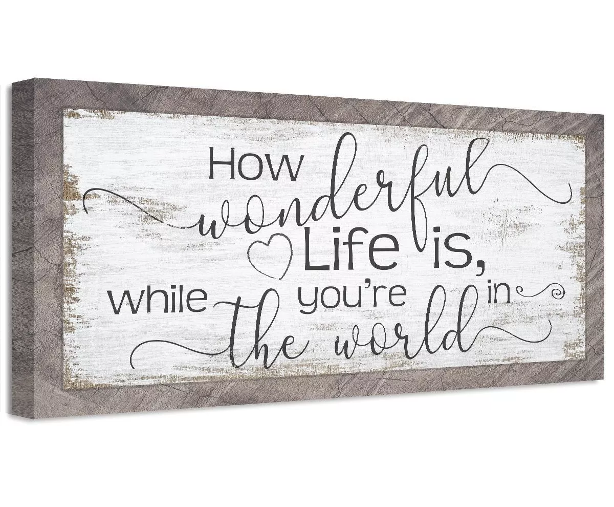 How Wonderful Life Is - Canvas