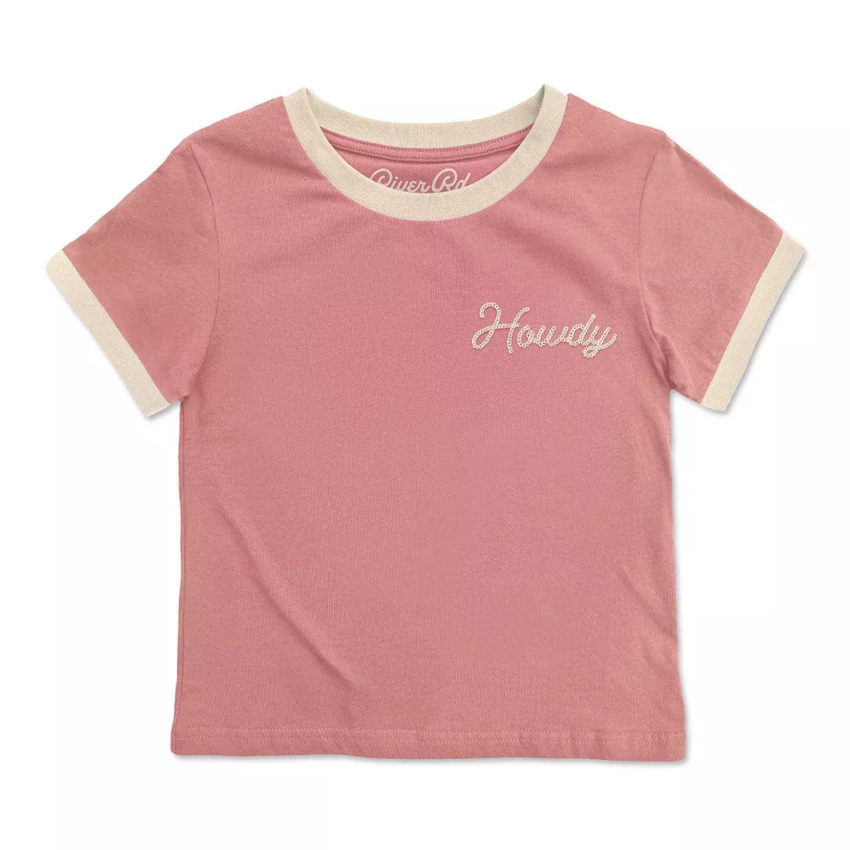 Howdy Vintage Ringer | Pink (Youth)