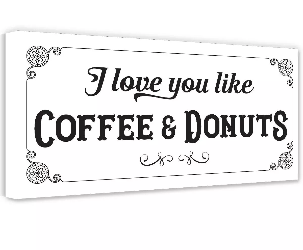 I Love You Like Coffee & Donuts - Canvas