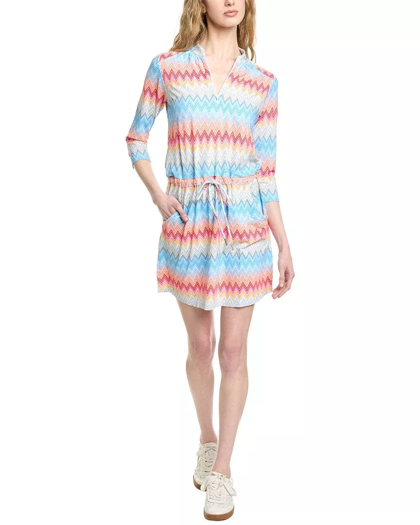 Ibkul 3/4-Sleeve Drawstring Dress