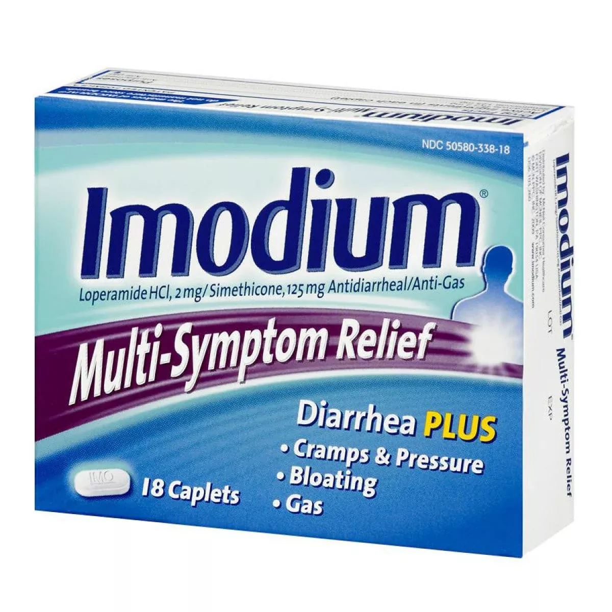 Imodium Multi-Symptom Relief 2 mg - 125 mg Tablet CPLT, 18 EA