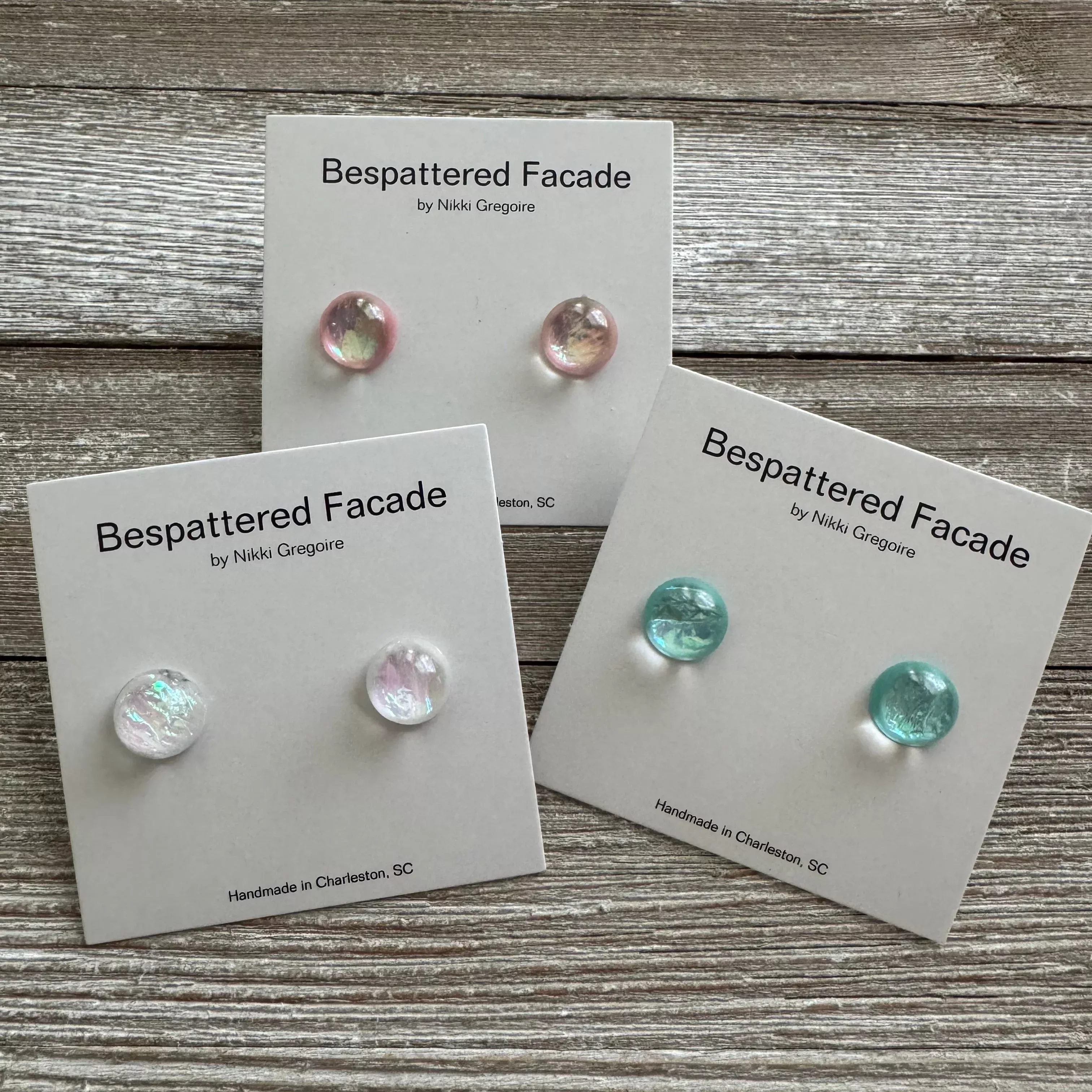 Iridescent Pastels Stud Earrings