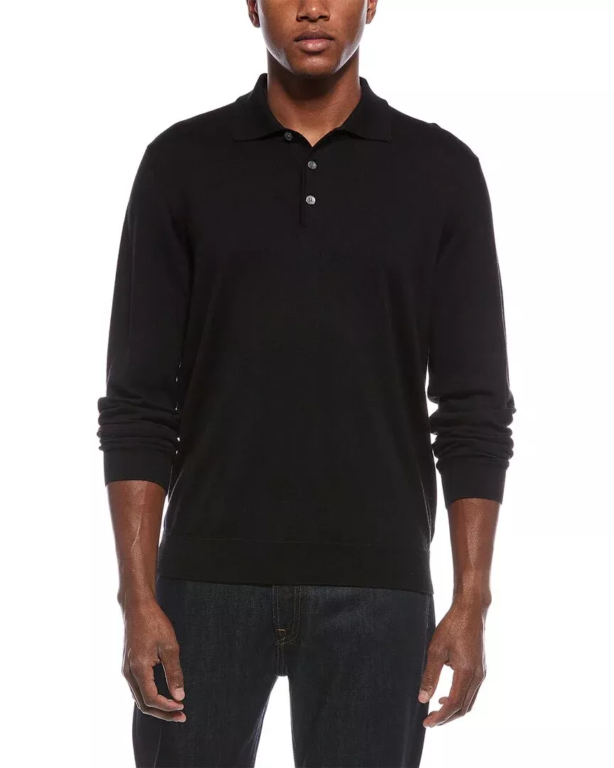 J.Mclaughlin Savona Wool & Silk-Blend Polo Shirt