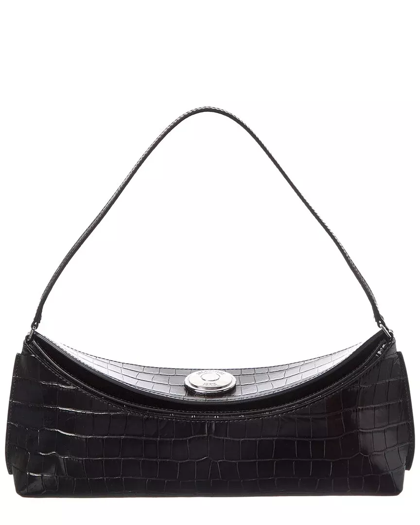 Jacquemus Le Calisson Croc-Embossed Leather Shoulder Bag