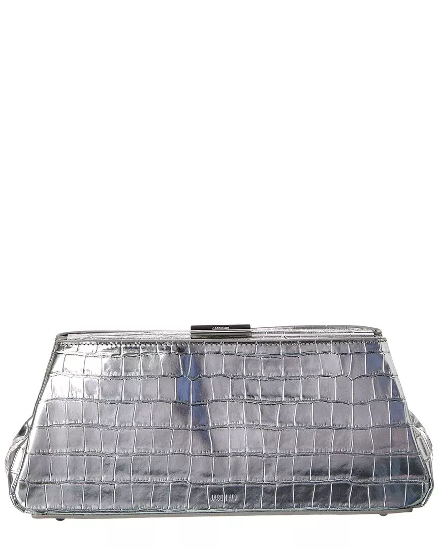Jason Wu Croc-Embossed Leather Clutch