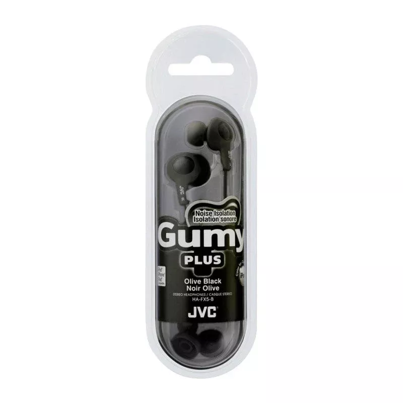 JVC Gumy Plus Black Earbuds with Remote & Microphone