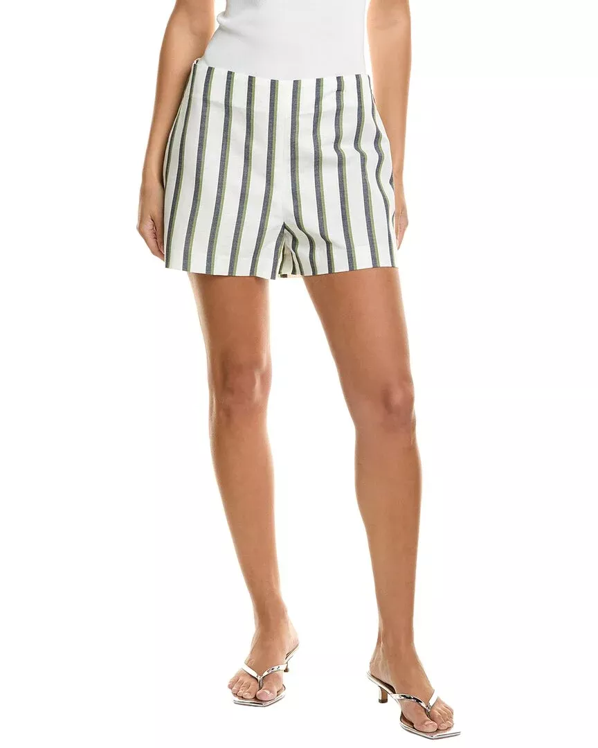 Kenneth Cole Side Zip Striped Short