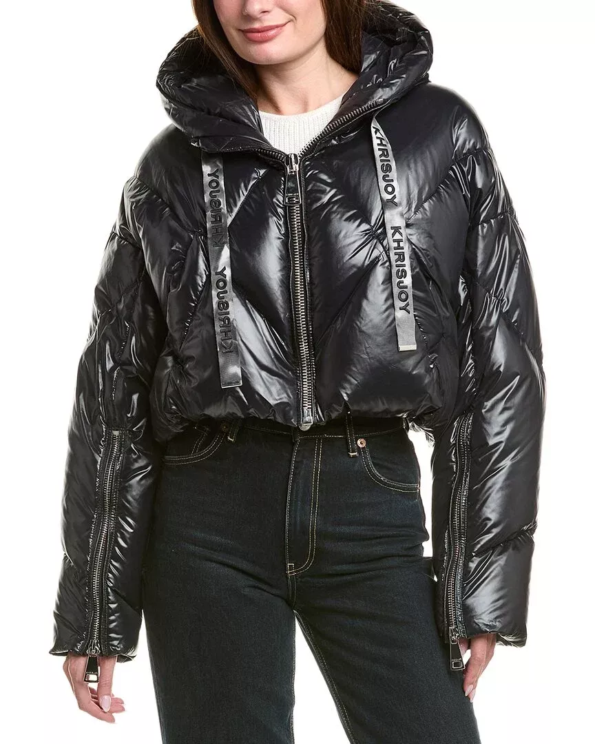 Khrisjoy Khris Cropped Shiny Puffer Jacket