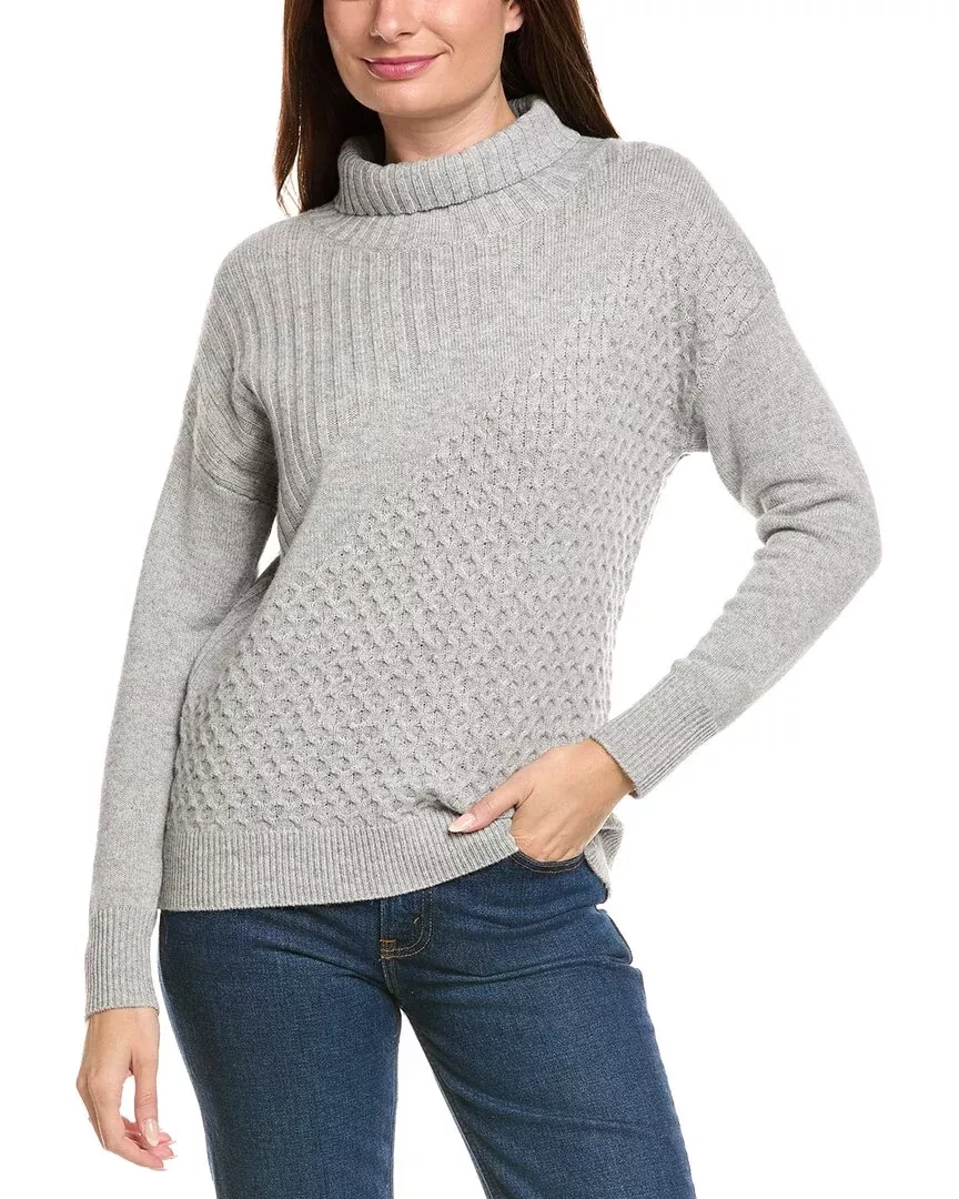 Kier + J Turtleneck Wool & Cashmere-Blend Sweater