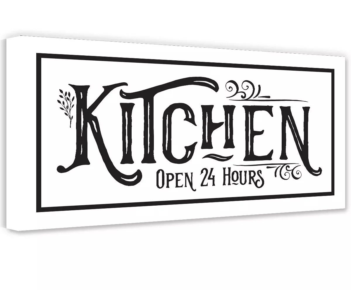 Kitchen Open 24 hrs - Canvas