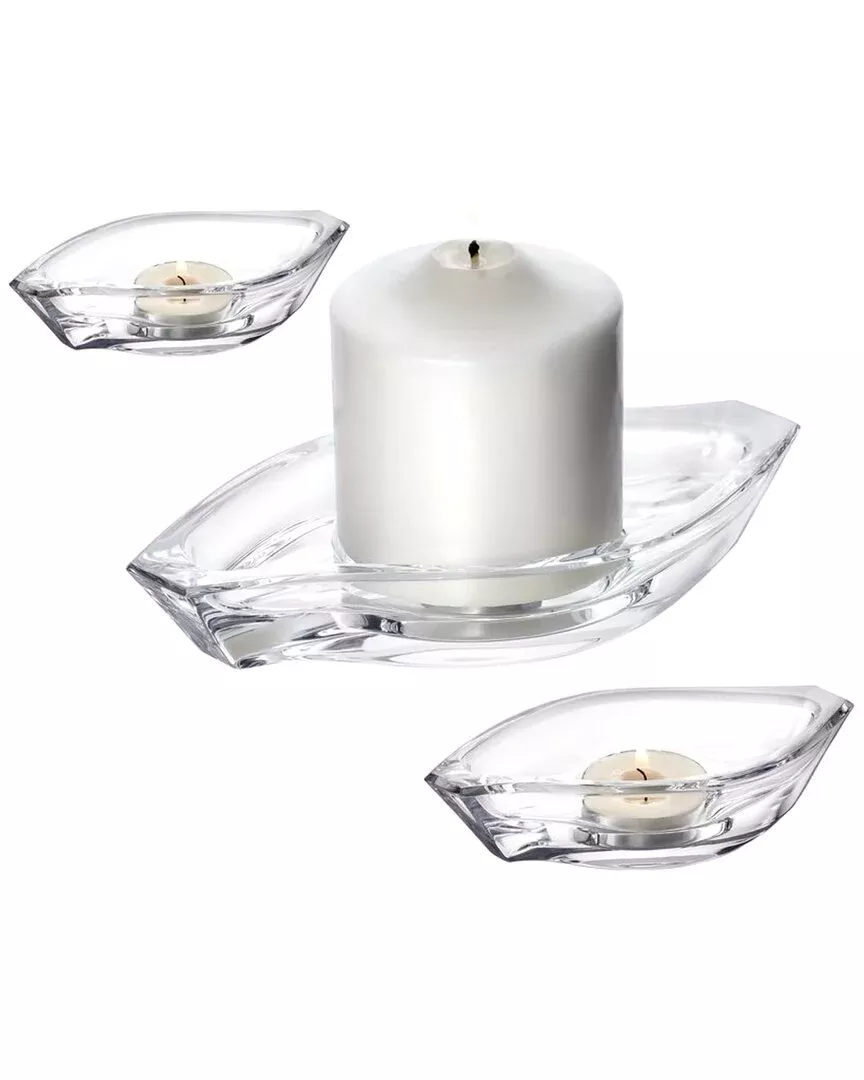 Kosta Boda Wave Votive 3Pc Set