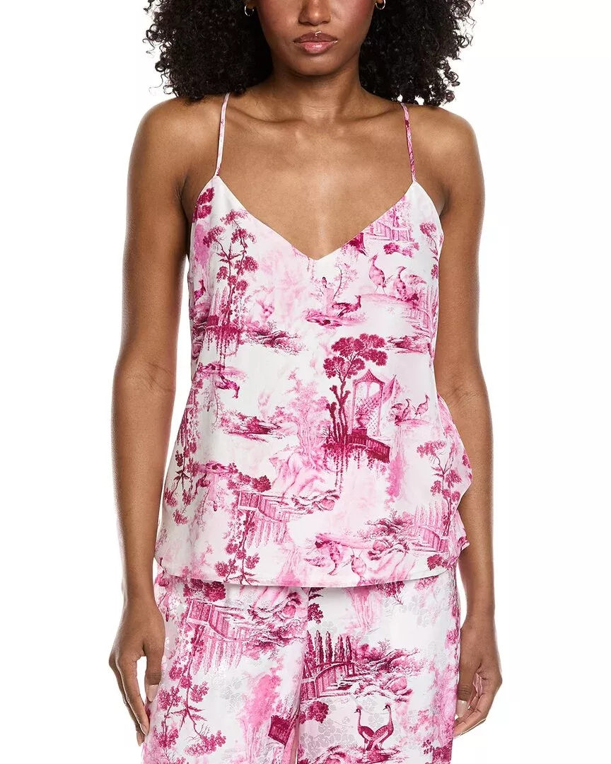 L'agence Jane Spaghetti Strap Silk Top