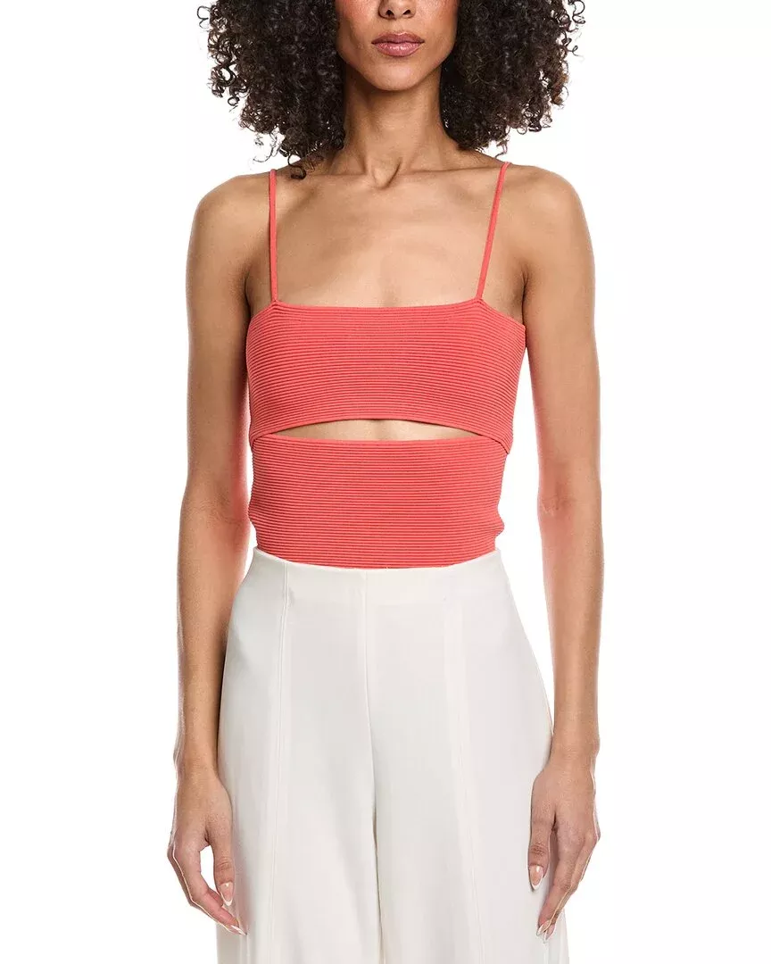 Lapointe Crepe Matte Front Slit Tank