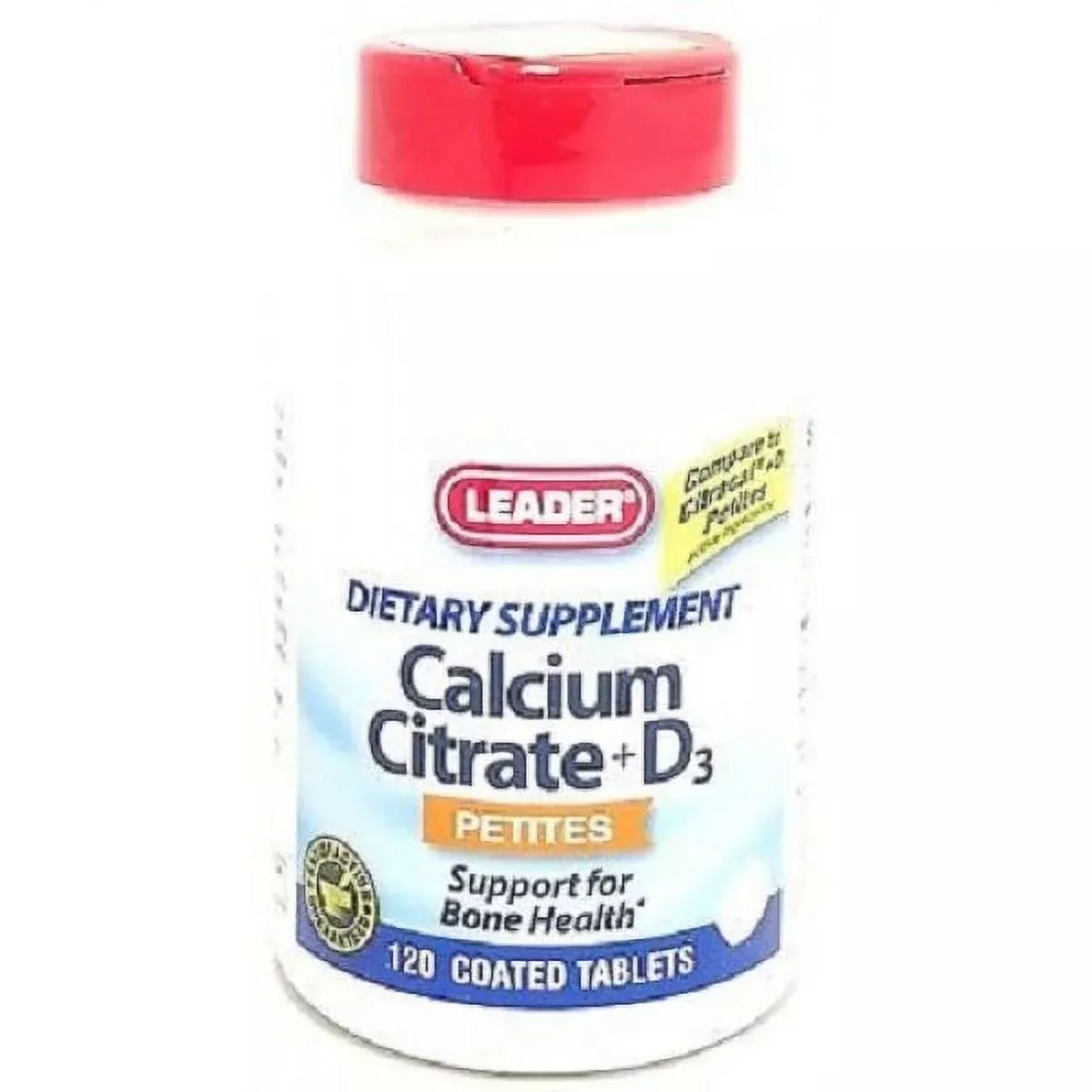 Leader Calcium Citrate + D3 Petites, Petite Tablets