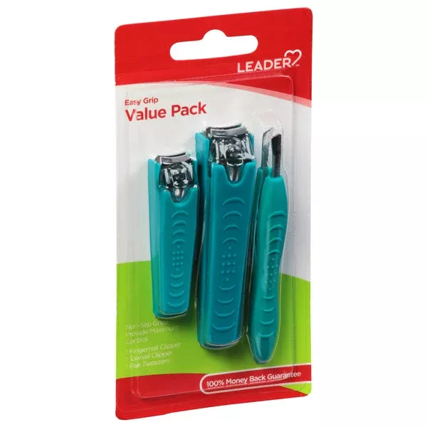 Leader Easy Grip Clipper & Tweezers Value Pack