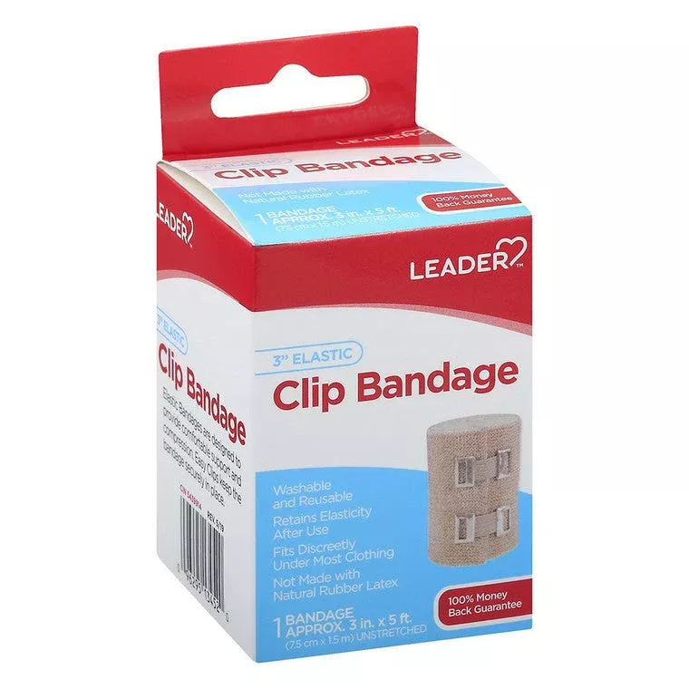 Leader™ Elastic Clip Bandage – 3 Inch Width