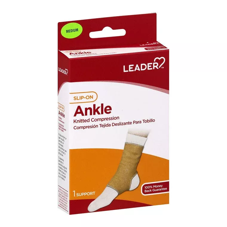 Leader Elastic Slip-On Ankle Support, Medium