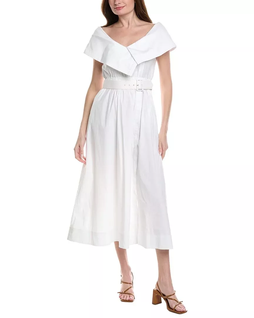 Lela Rose Asymmetrical Cuff Dress