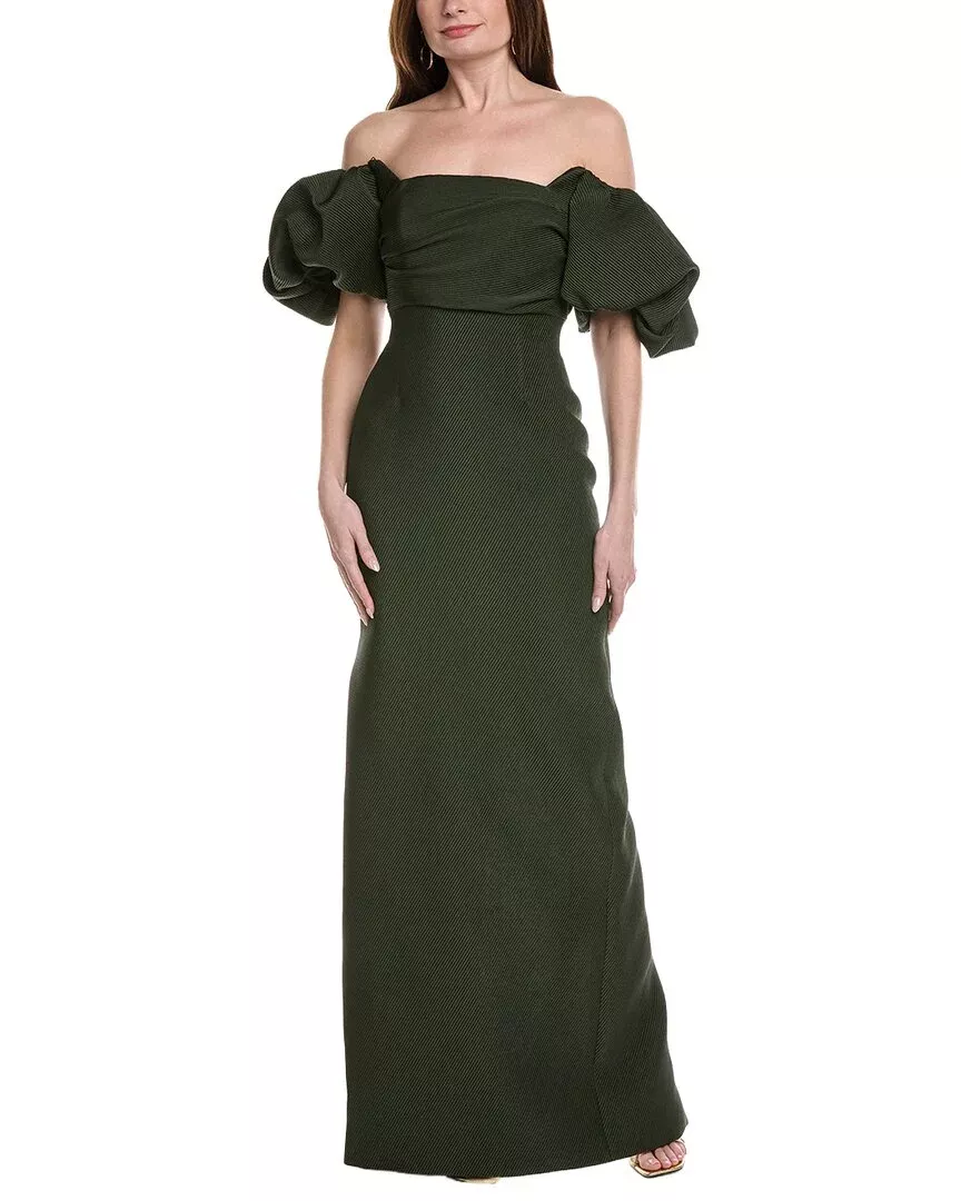 Lela Rose Thelma Silk-Blend Gown