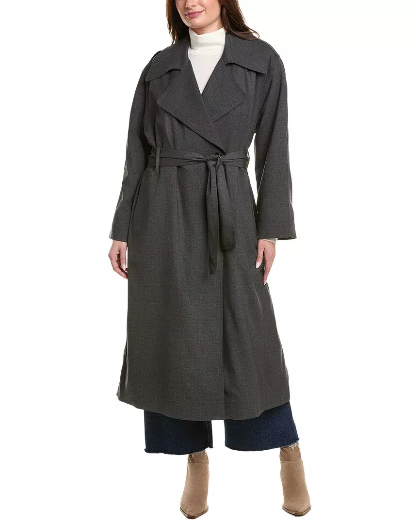Leset Jane Wool-Blend Trench Coat