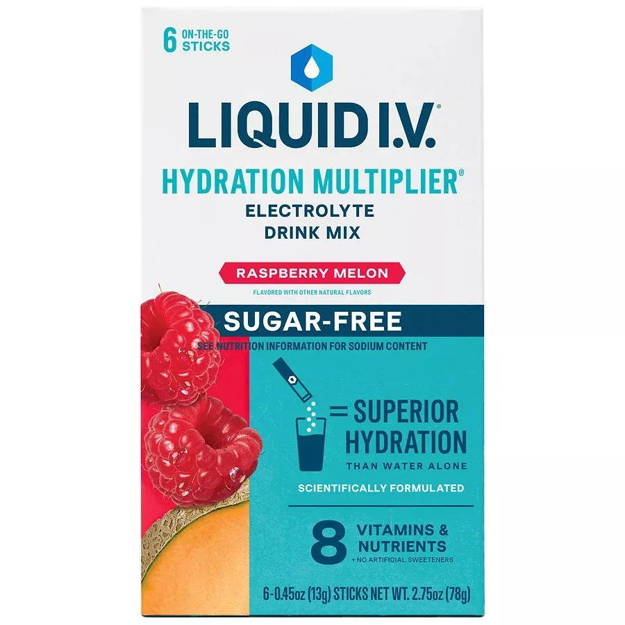 Liquid I.V. 6 Ct Sugar Free Raspberry Melon Case
