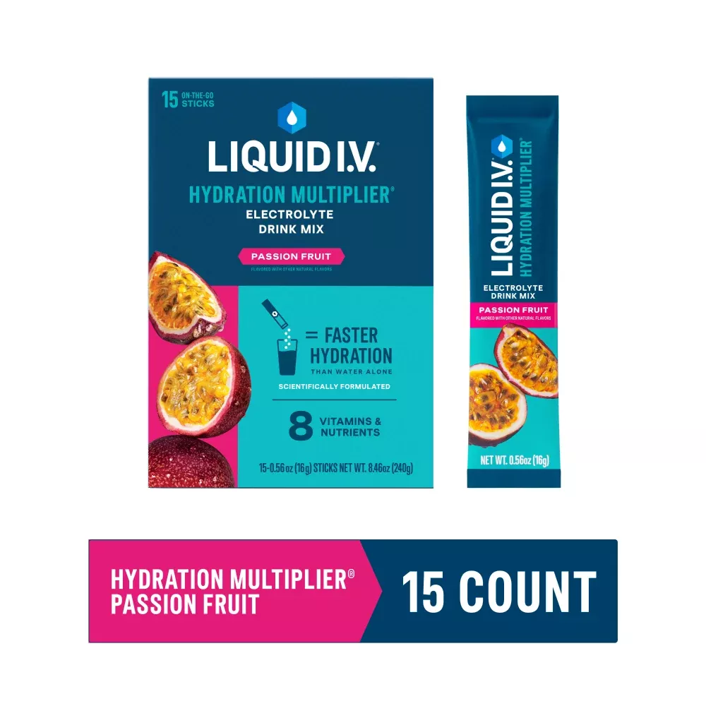 Liquid I.V. Hydration Multiplier – Passion Fruit Electrolyte Drink Mix