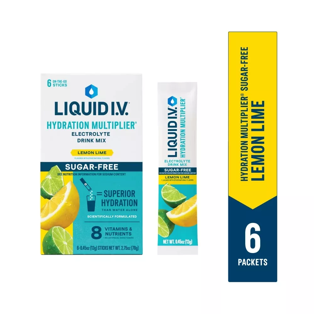 Liquid I.V.Sugar -Free Hydration MultiplierLemon Lime 6Ct
