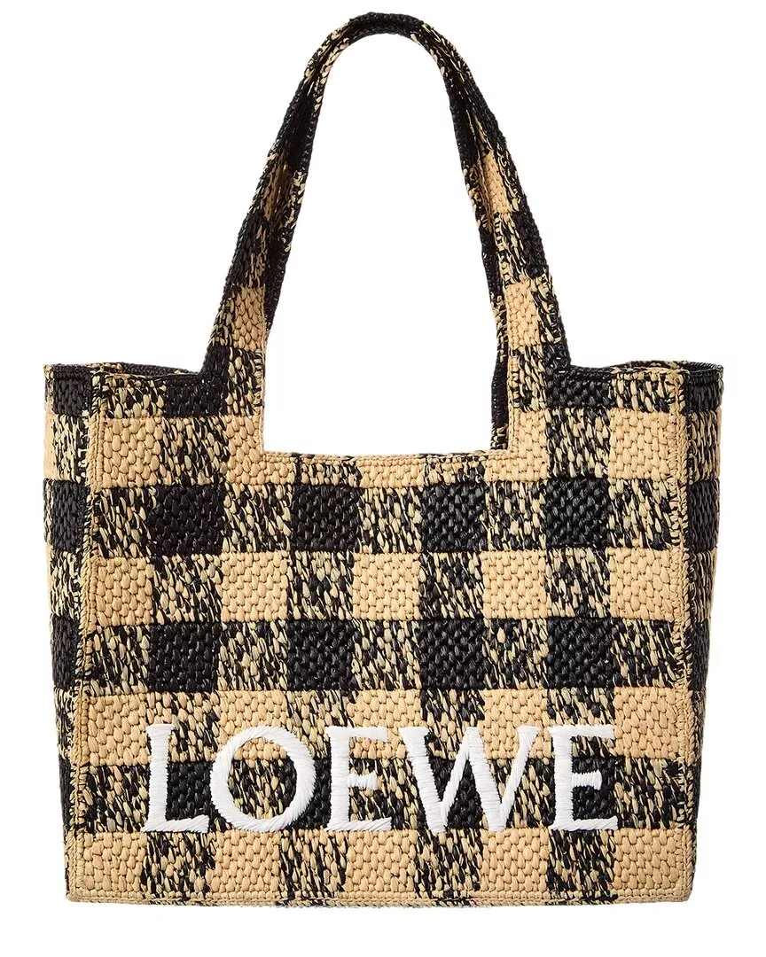 Loewe Font Large Raffia Tote