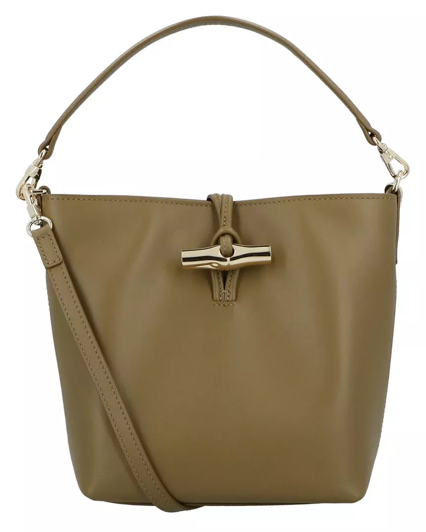 Longchamp Le Roseau Leather Bucket Bag