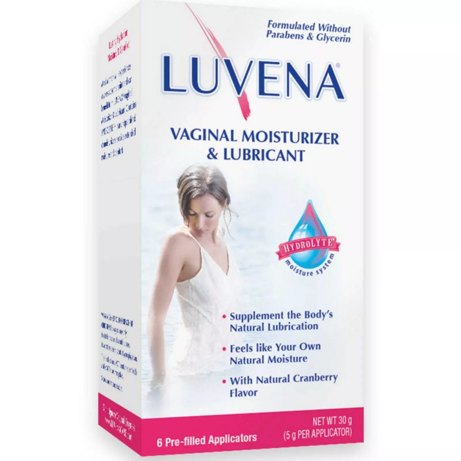 Luvena Prebiotic Vaginal Moisturizer & Lubricant Prefilled Applicator, 6 EA