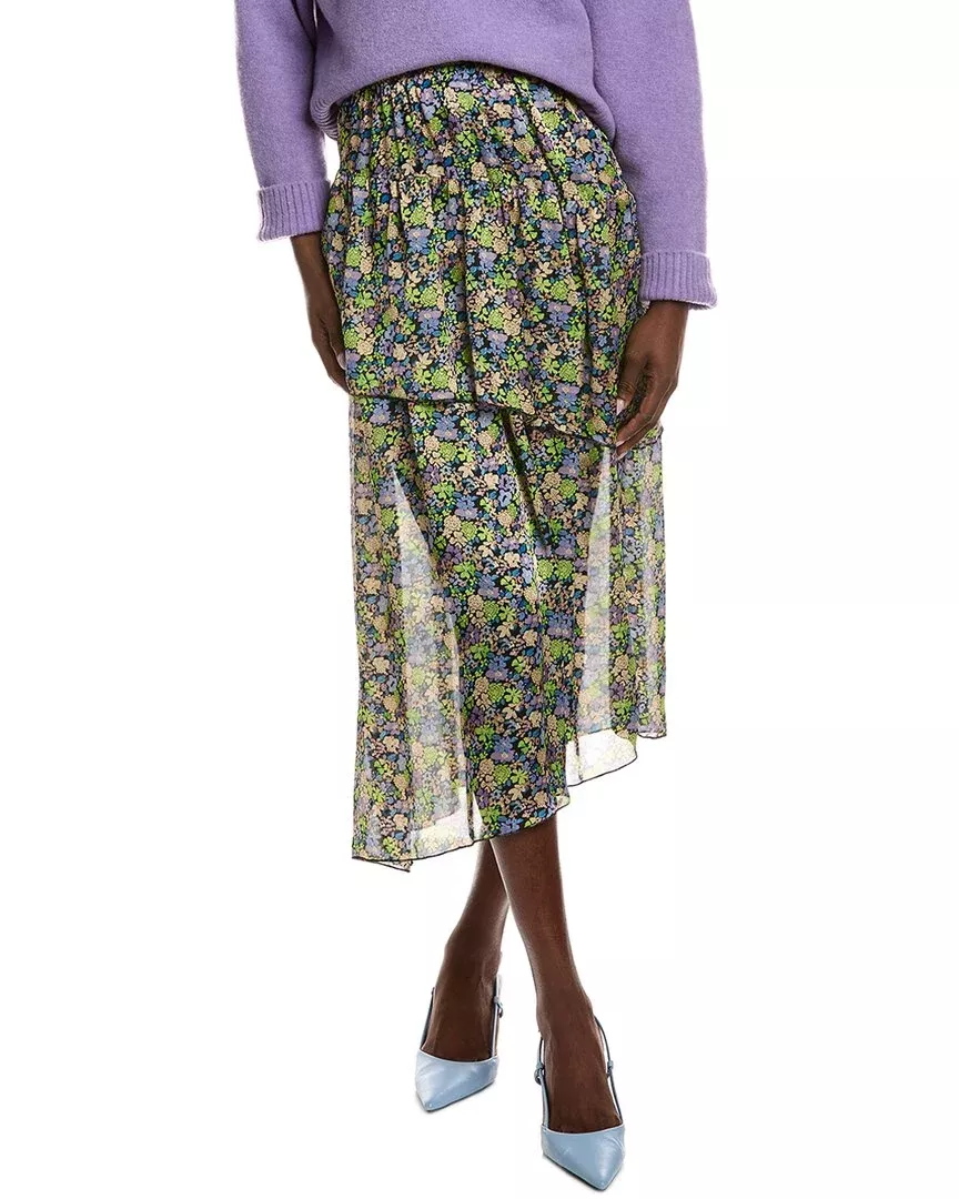 Maje Bias Ruffle Skirt